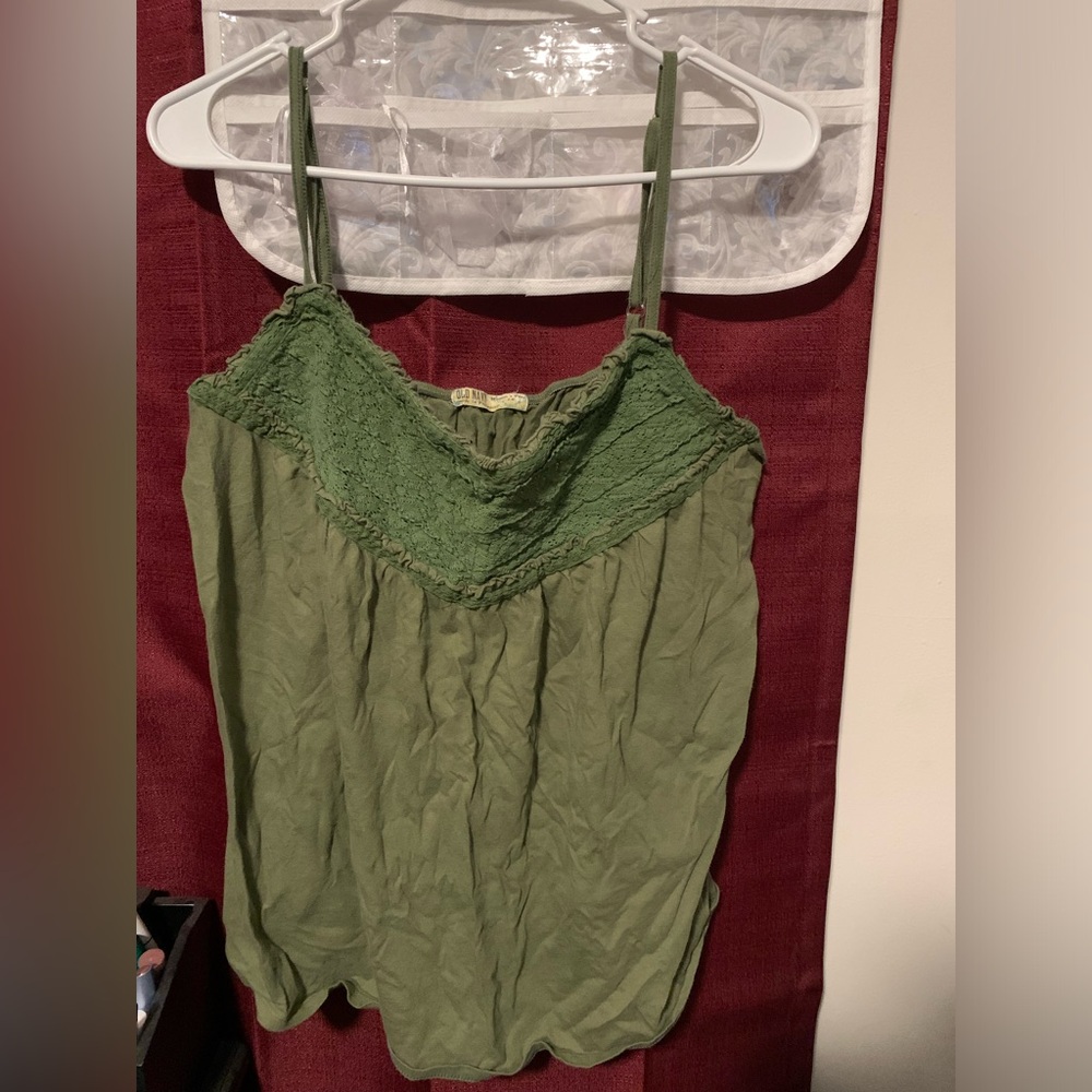 Olive green tank top